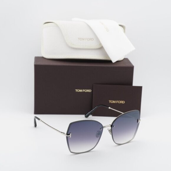 Tom Ford Nickie-02 FT1107 16C Butterfly Sunglasses - Palladium/Smoke Mirror main image 8